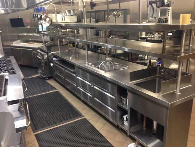 Chefs counter with custom remoter refrigeration refer bases