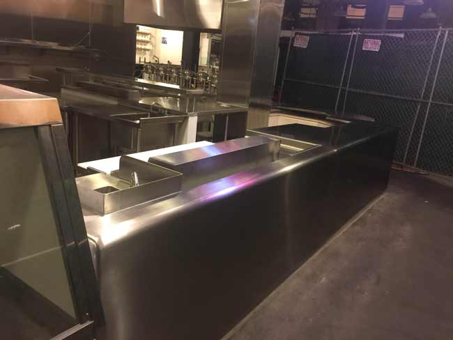 Stainless Steel Counter with Compound Radius