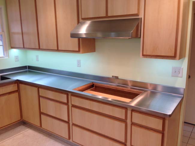 Stainless Steel Countertops for a Residential Project