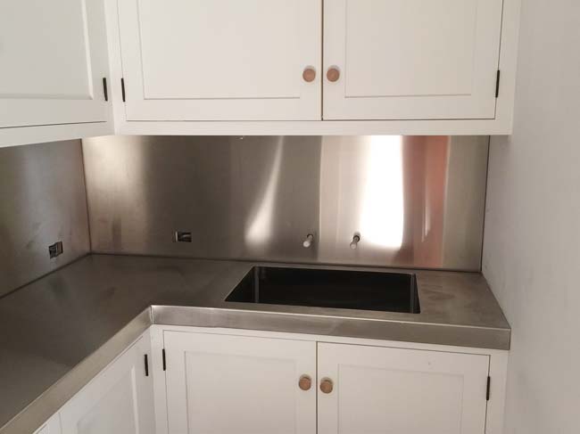 Stainless Steel Countertop with Back Splash