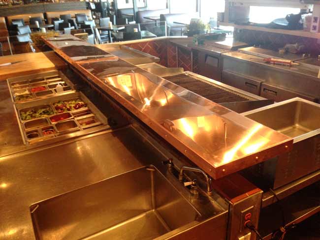 Copper Center Island in Newport Beach Expo Kitchen