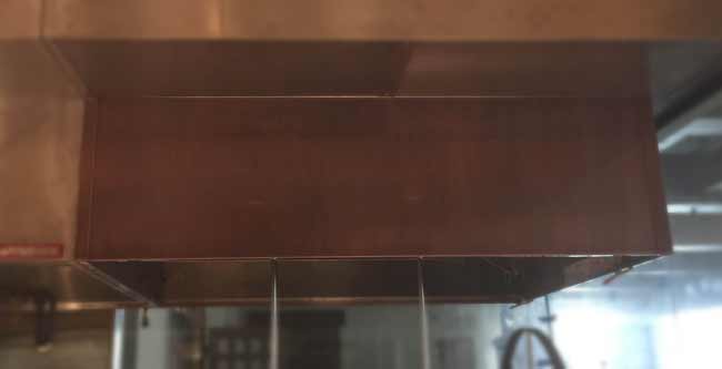 Copper Wrapped Hood for Playa Vista Expo Cooking Kitchen