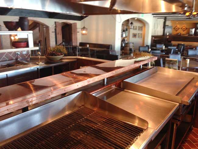 Custom Fabricated Copper Island Shelf