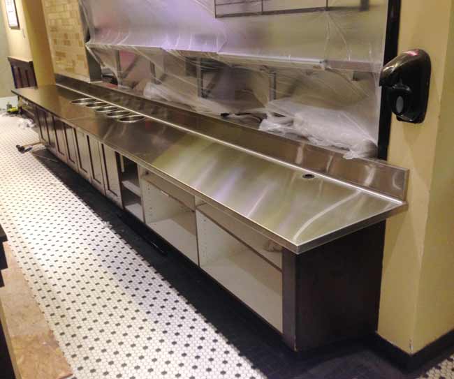 18 foot stainless steel countertop
