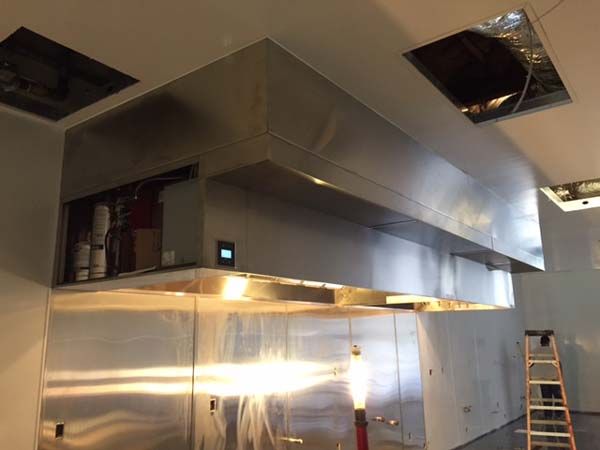 Stainless Steel Restaurant Hood Installation