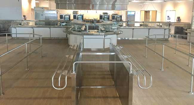 Sneeze Guards Tied Into Full Custom Fabricated Self Serve Restaurant