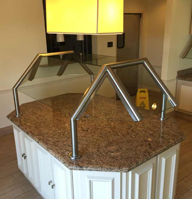 Stainless Steel Food Guard Custom Fabricated to Replace Outdated Sneeze Guard